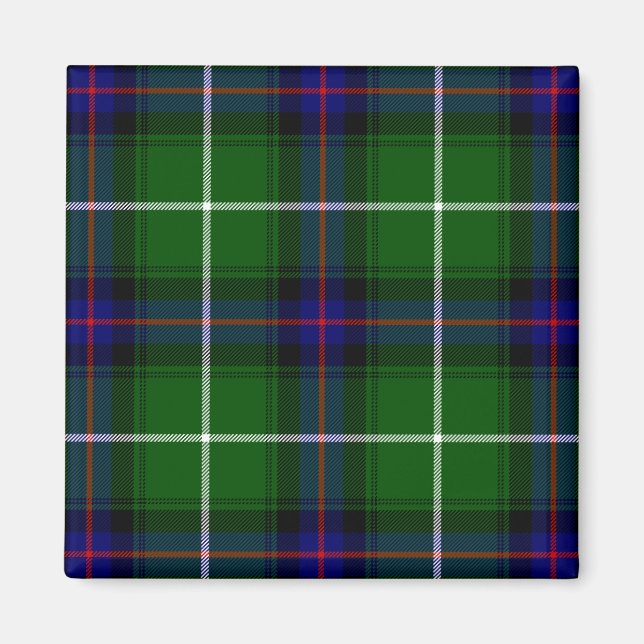 MacDonald tartan green blue plaid Magnet (Front)