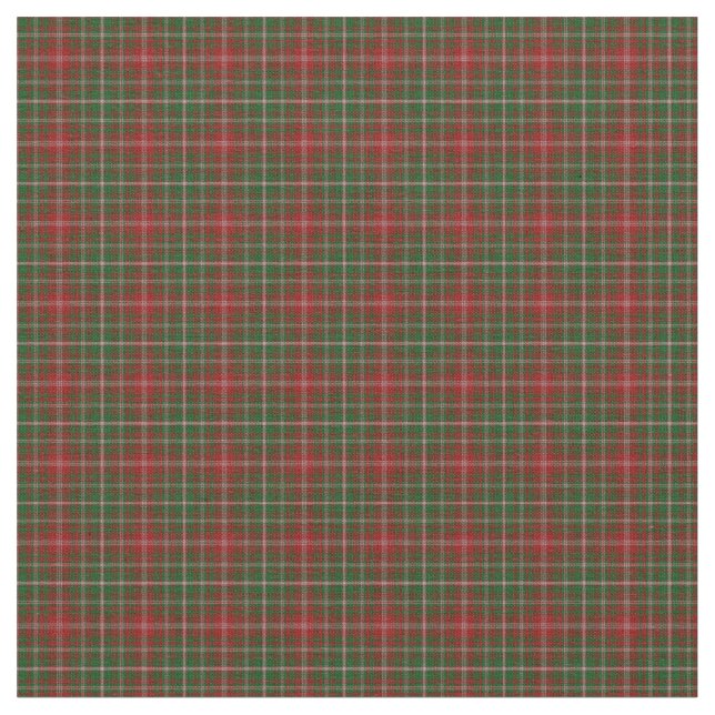 MacDougall Modern Clan Tartan Plaid Pattern Fabric (Close Up)