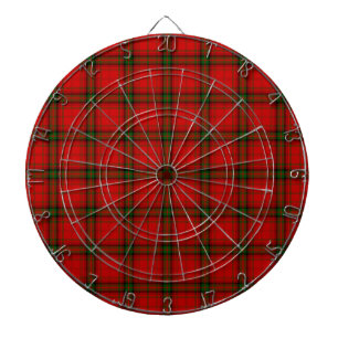MacDougall tartan red green plaid Dartboard