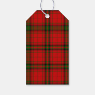 MacDougall tartan red green plaid Gift Tags