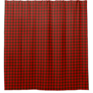MacDougall tartan red green plaid Shower Curtain