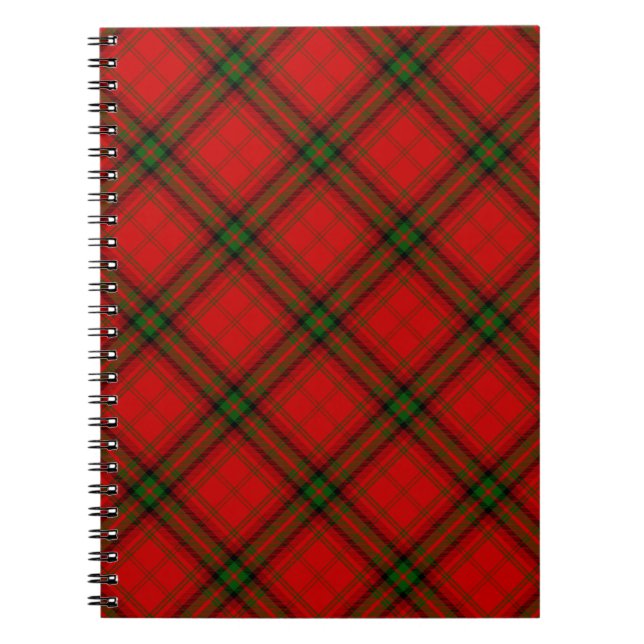 MacDougall tartan red green plaid Spiral Notebook (Front)