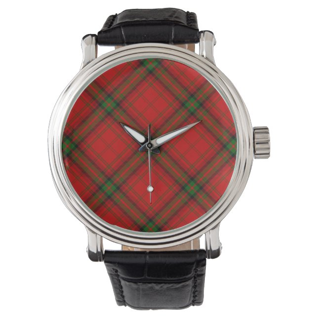 MacDougall tartan red green plaid Watch (Front)