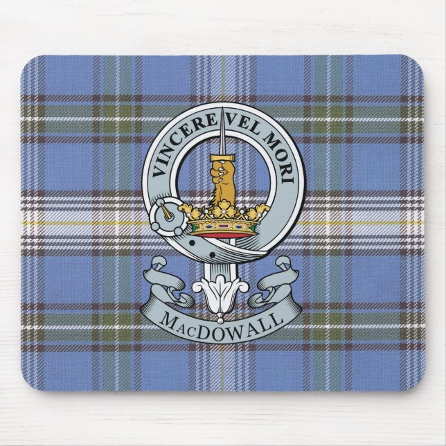 MacDowall Crest + Tartan Mouse Pad (Front)