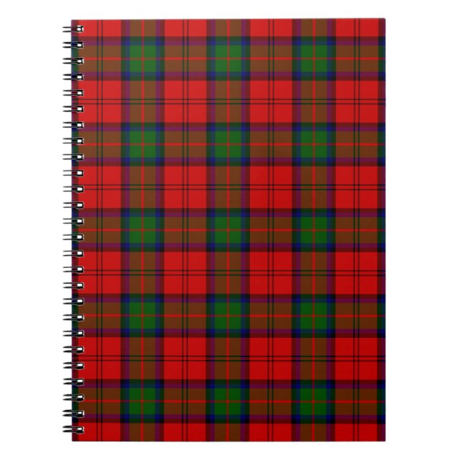 MacDuff tartan red green plaid Spiral Notebook (Front)