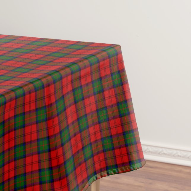 MacDuff tartan red green plaid Tablecloth (In Situ)