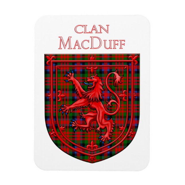 MacDuff Tartan Scottish Plaid Lion Rampant Magnet (Vertical)