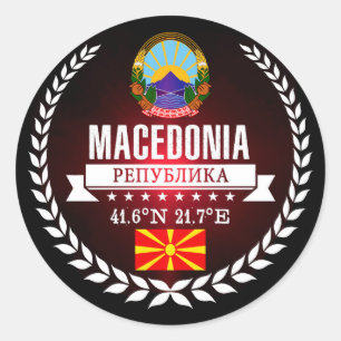 Macedonia Classic Round Sticker