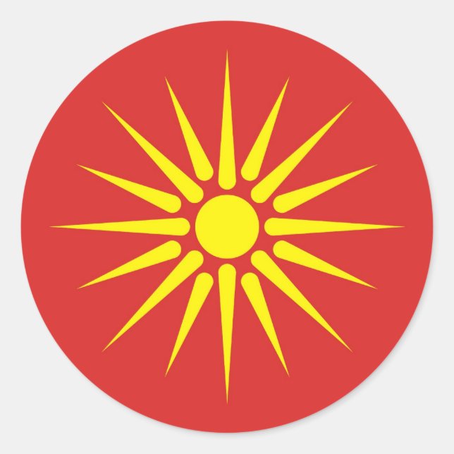 macedonia country old flag classic round sticker (Front)