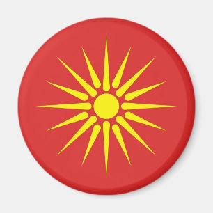 macedonia country old flag magnet
