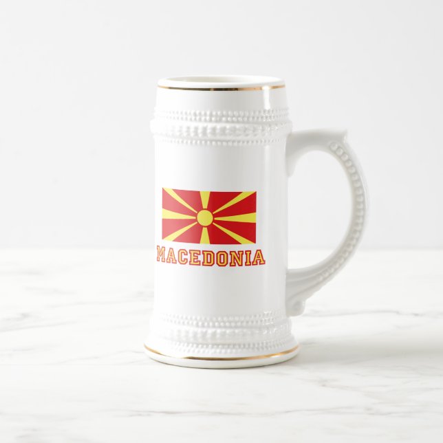 Macedonia Flag 2 Beer Stein (Right)