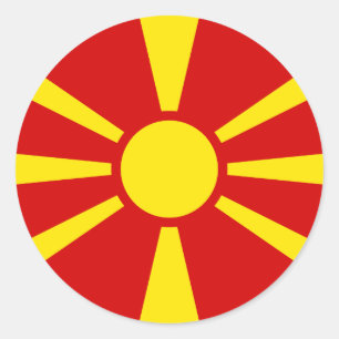 Macedonia Flag Classic Round Sticker