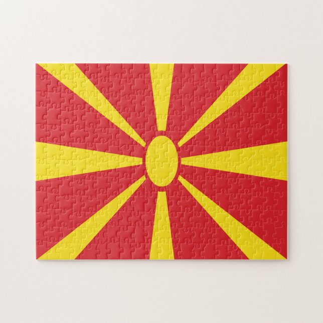 Macedonia Flag Jigsaw Puzzle (Horizontal)