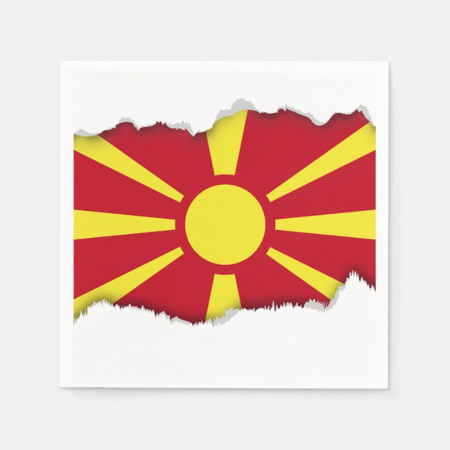 Macedonia Flag Napkin (Front)