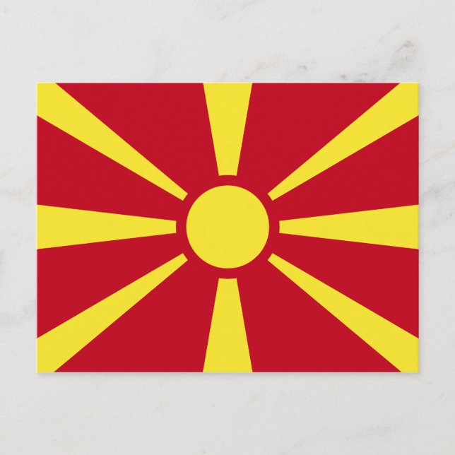 Macedonia Flag Postcard (Front)