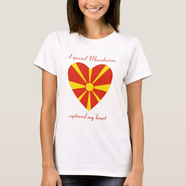 Macedonia Flag Sweetheart T-Shirt (Front)