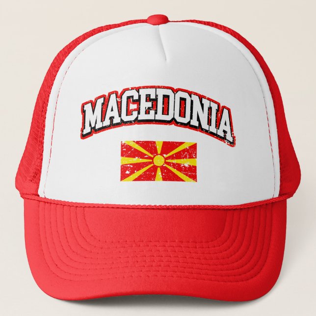 Macedonia Flag Trucker Hat (Front)