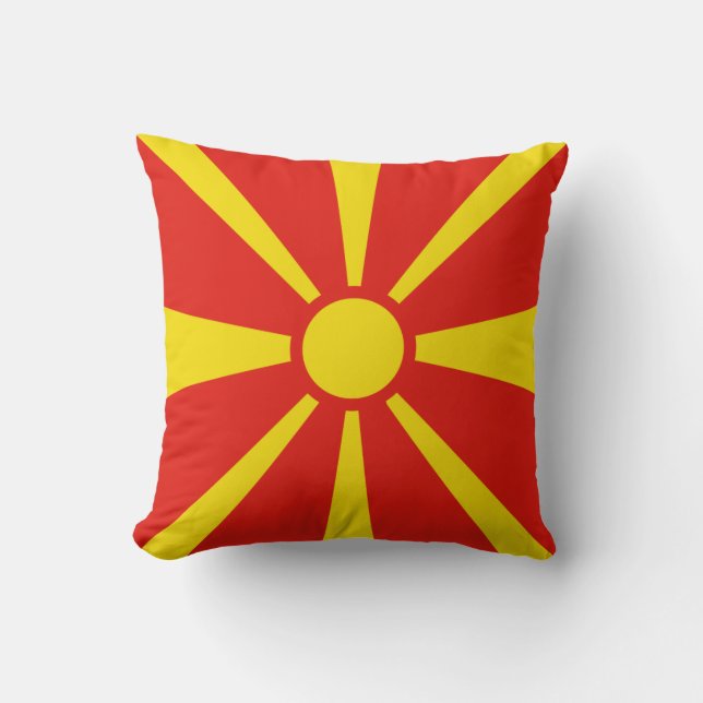 Macedonia Flag x Flag Pillow (Front)