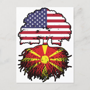 Macedonia Macedonian American USA United States Postcard