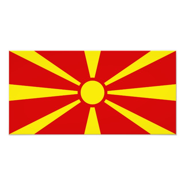 Macedonia – Macedonian Flag Photo Print (Front)
