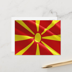 Macedonia - Macedonian Waving Flag - Postcard