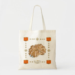 Macedonia Map + Flags Bag