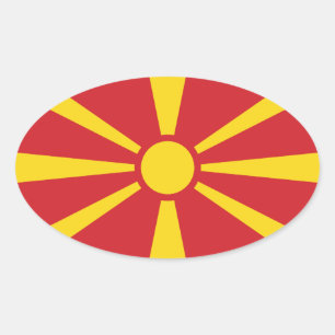 Macedonia Oval Sticker