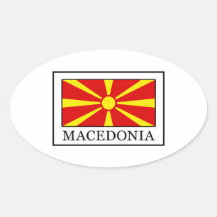 Macedonia Oval Sticker