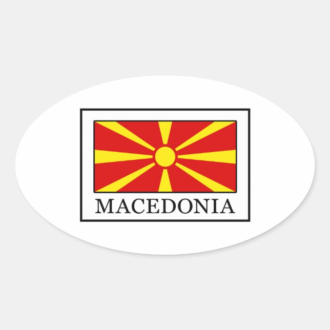 Macedonia Oval Sticker (Front)