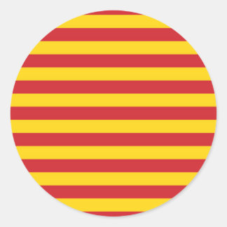 Macedonia Vietnam flag stripes Classic Round Sticker