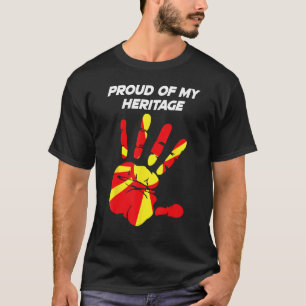 Macedonian Flag Printed Palm North Macedonia T-Shirt