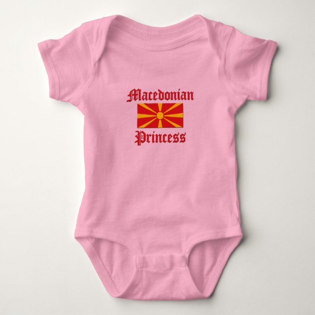 Macedonian Princess Baby Bodysuit (Front)