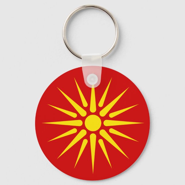 Macedonian Sun Key Ring (Front)