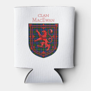 MacEwan Tartan Scottish Plaid Lion Rampant Can Cooler