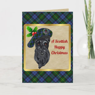 MacEwen/MacEwan Badge & Tartan Personalised Xmas Card