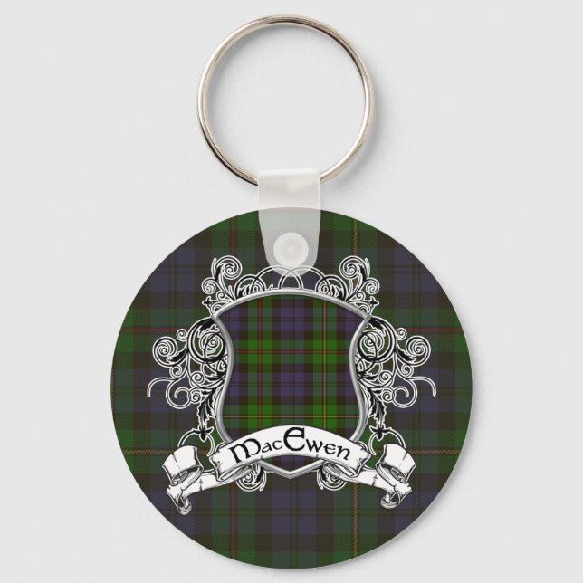 MacEwen Tartan Shield Key Ring (Front)