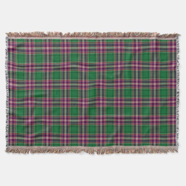 MacFarlane Hunting Tartan Print Throw Blanket (Front)