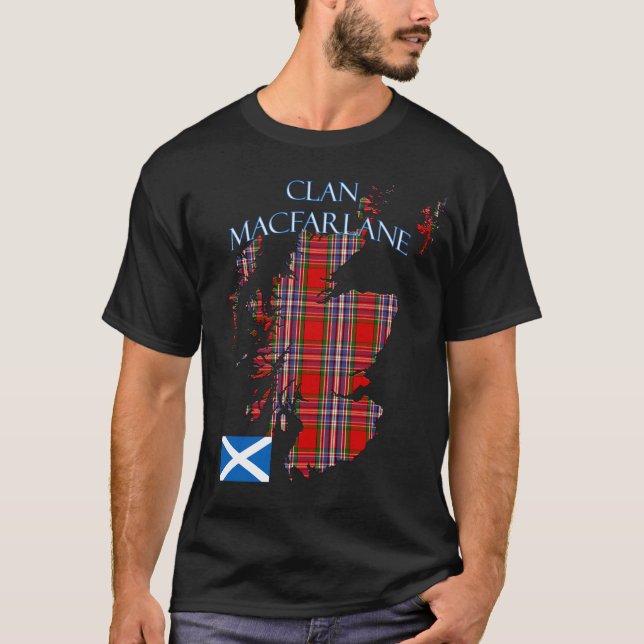 MacFarlane Scottish Clan Tartan Scotland T-Shirt (Front)
