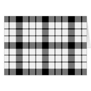 MacFarlane tartan black white plaid