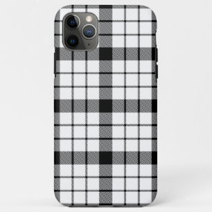 MacFarlane tartan black white plaid Case-Mate iPhone Case