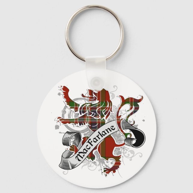 MacFarlane Tartan Lion Key Ring (Front)
