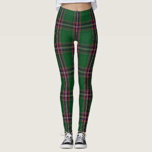 MacFarlane Tartan Plaid Leggings Green