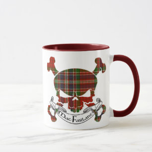 MacFarlane Tartan Skull Mug