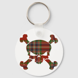 MacFarlane Tartan Skull No Banner Key Ring