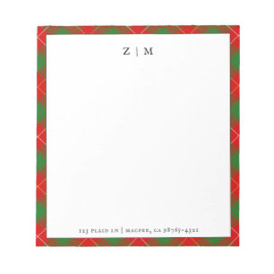 Macfee MacPhie Clan Tartan Plaid Pattern Notepad
