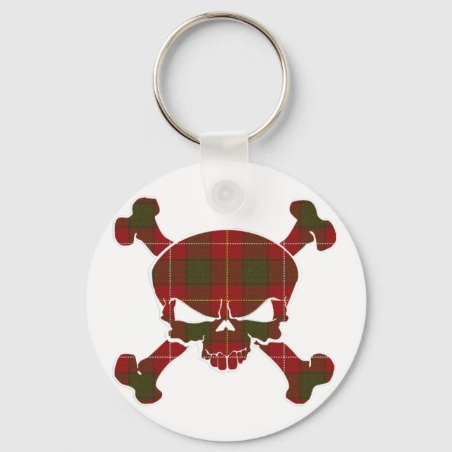 MacFie Tartan Skull No Banner Key Ring (Front)
