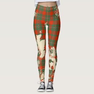 MacGregor Ancient Tartan Scotland Lion Map Art Leggings
