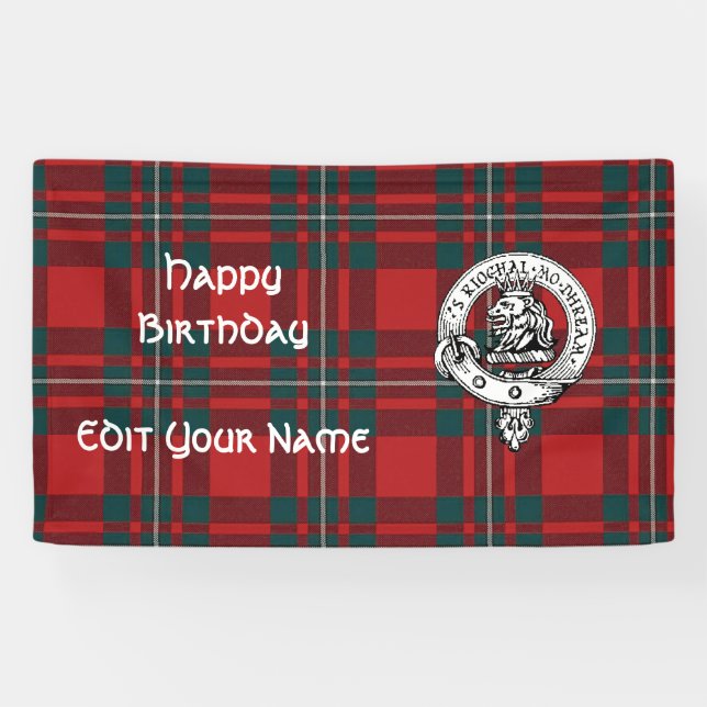 MacGregor Banner. Customise to Edit Name/Event/H Banner (Horizontal)