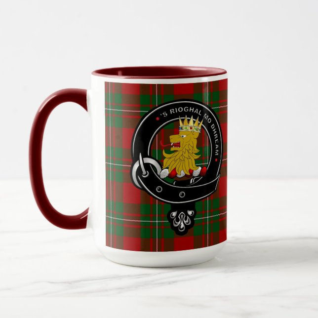 MacGregor Clan Badge & Tartan Mug (Left)