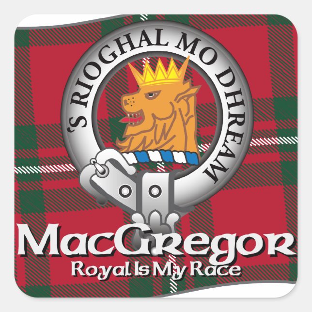 MacGregor Clan Square Sticker (Front)